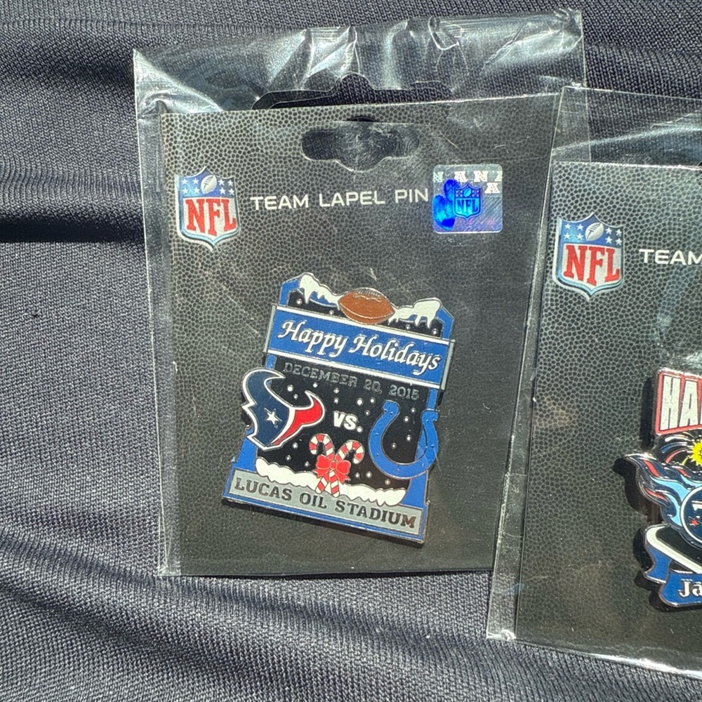 NFL Holiday Decor Blue and Silver pin
